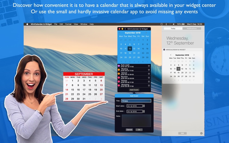 How to cancel & delete minicalendar & widget 2