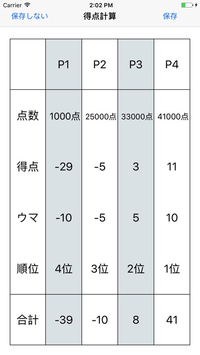 麻雀の点数計算と得点管理 -麻雀計算機- screenshot 4