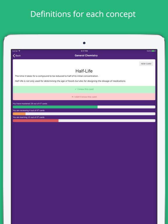 MCAT Prep: MCAT Flashcards iPad screenshot 3 - Education app