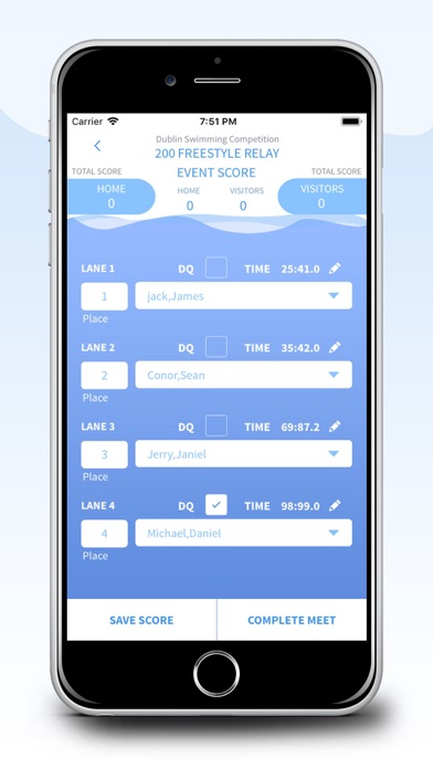 Screenshot #2 pour Swim Score-Scholastic