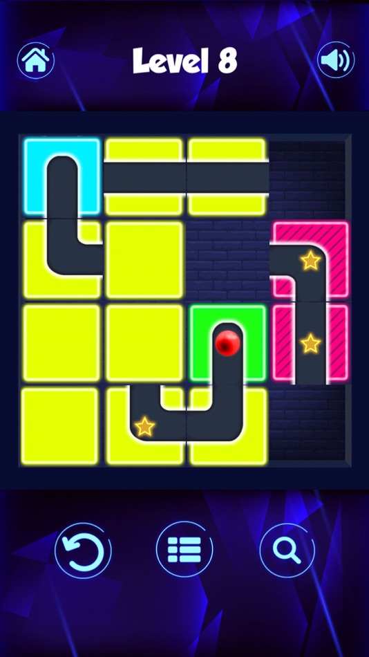 #5. Classic Neon Slide Puzzle Game (iOS) Podle: Maria Amparo Ricos