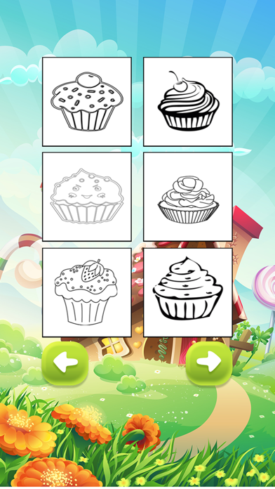 Screenshot #2 pour Cute Tasty Cupcakes Coloring Book