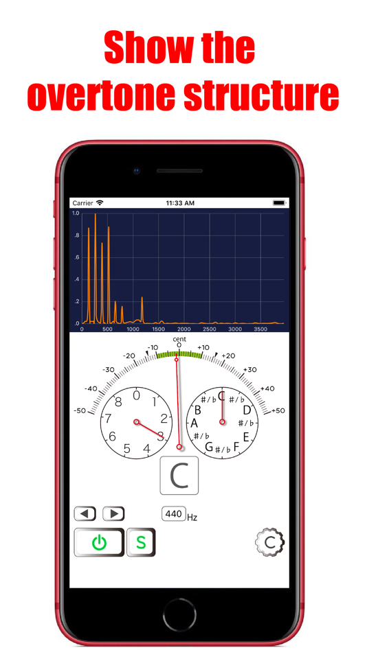 #3. Tonegraph - Instrument Tuner (iOS) Podle: Shinichi Takemura