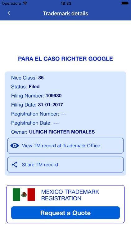 Mexico Trademark Search Tool