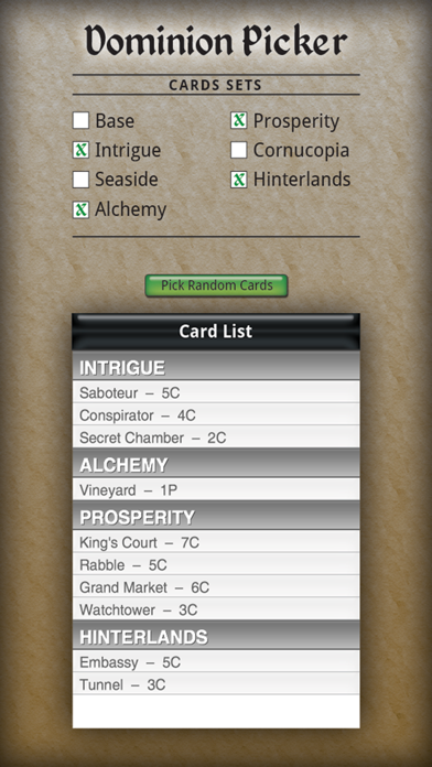 Dominion Card Pickerのおすすめ画像3
