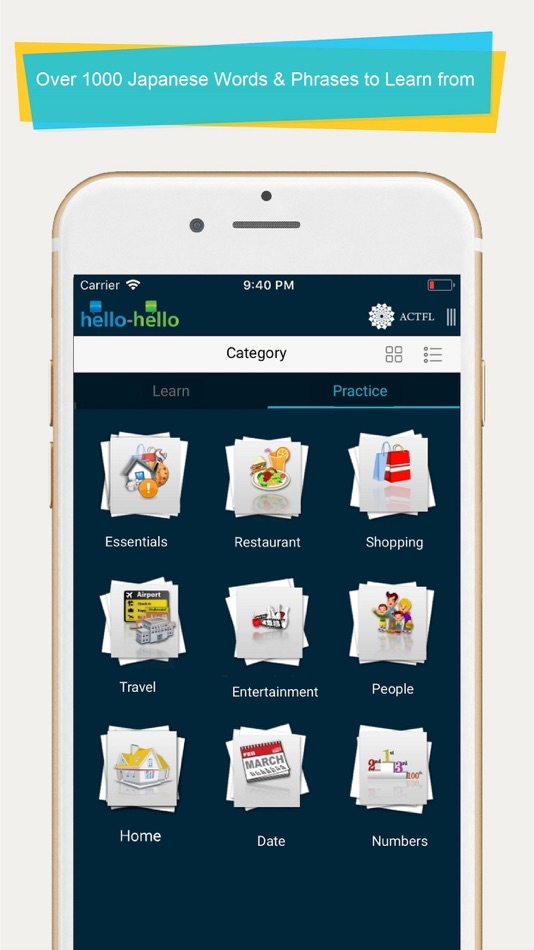 #1. Learn Japanese Vocabulary HH (iOS) بواسطة: Hello-Hello