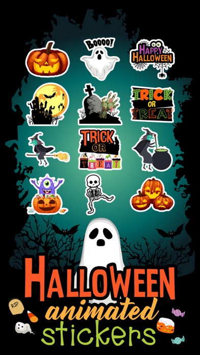 Stickers Halloween Animated app screenshot