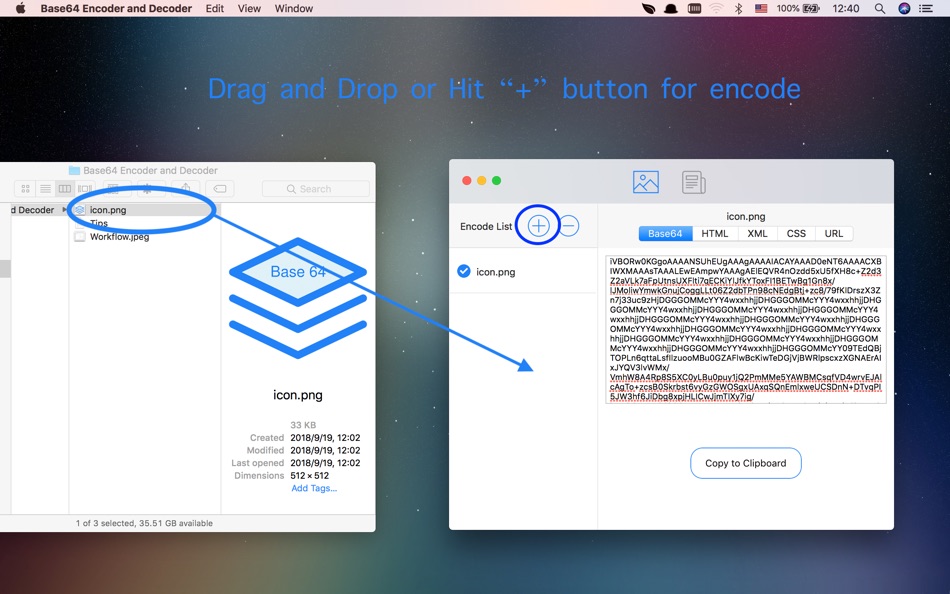 Base64 Encoder and Decoder - 1.0 - (macOS)