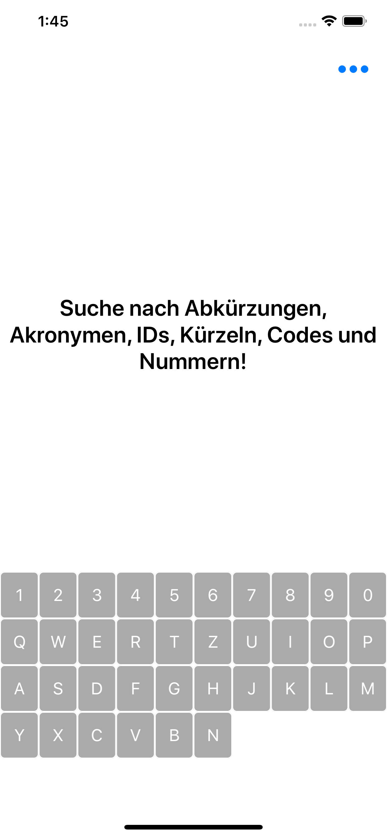 Abkürzungen suchen