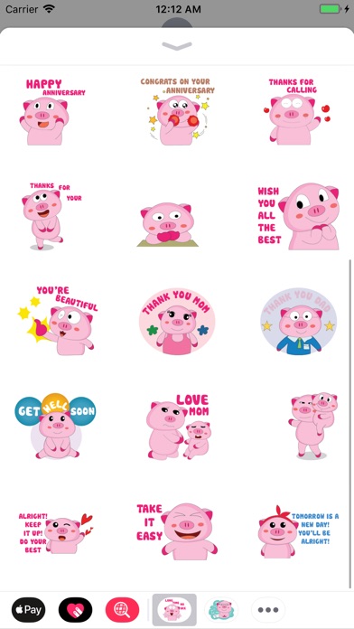 Piggy Funny Animated Stickers screenshot 3