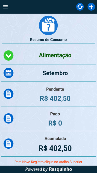 Screenshot #3 pour Alimentar - Meus Gastos