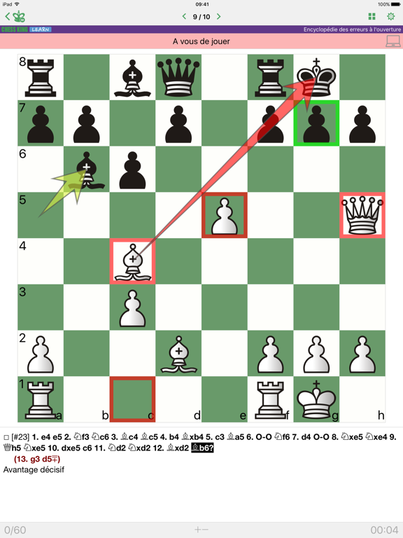 Screenshot #4 pour Erreurs d'ouverture aux échecs