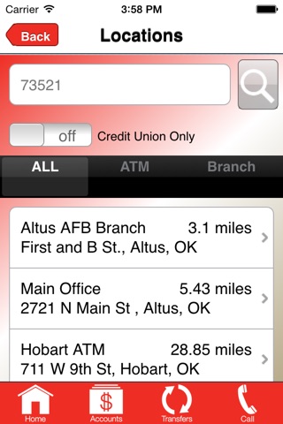 Red River FCU screenshot 2