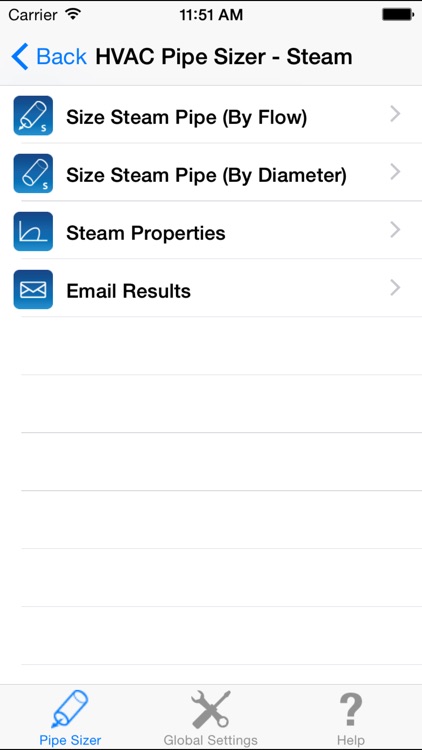 HVAC Pipe Sizer - Steam