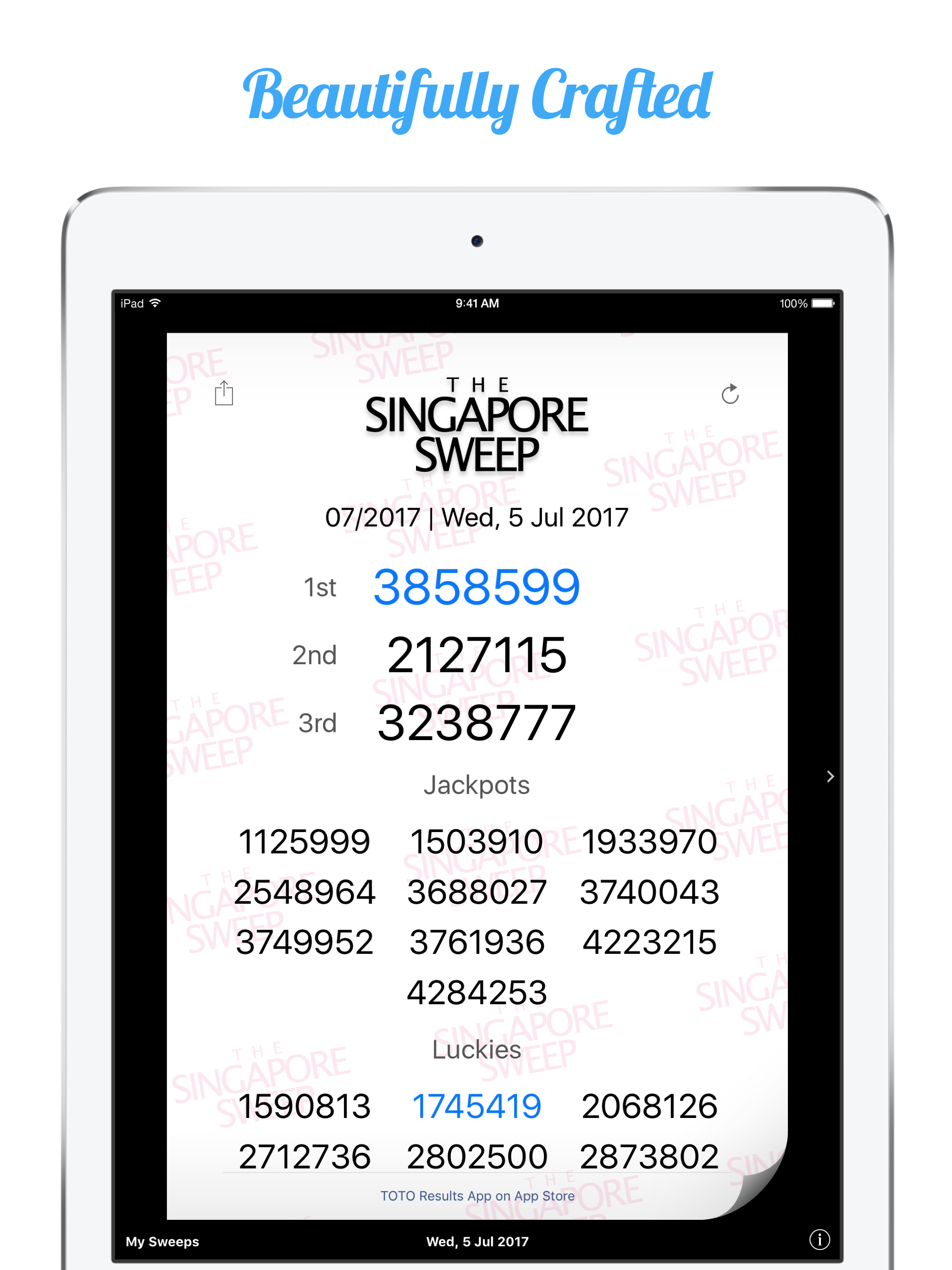 Singapore Sweep Results