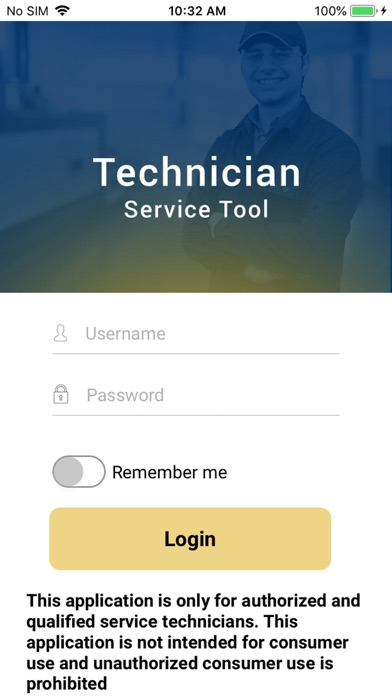 Technician Service Tool Screenshot