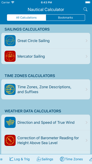 Nautical Calculator Screenshot