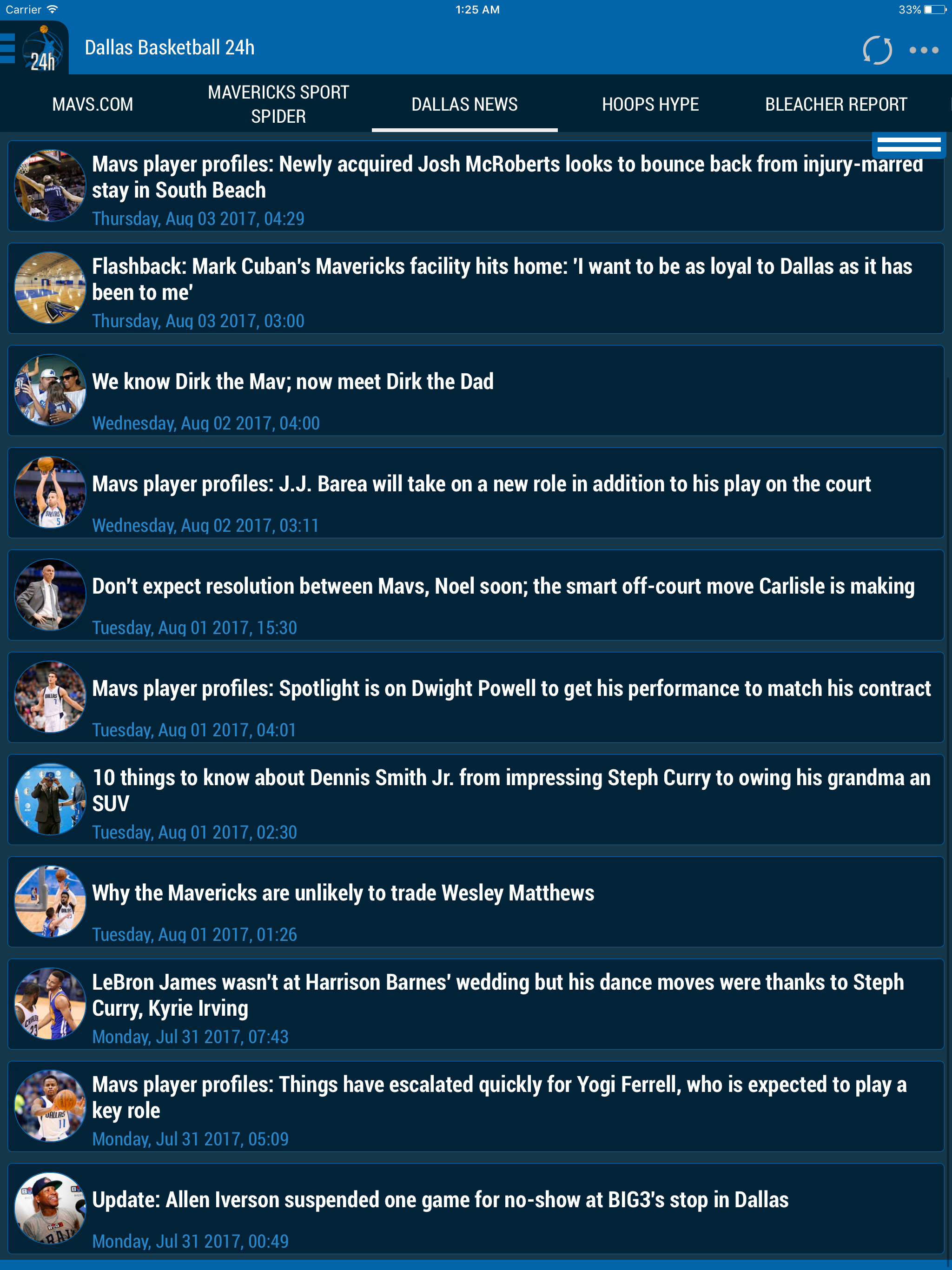 24h News for Dallas Mavericks screenshot 4