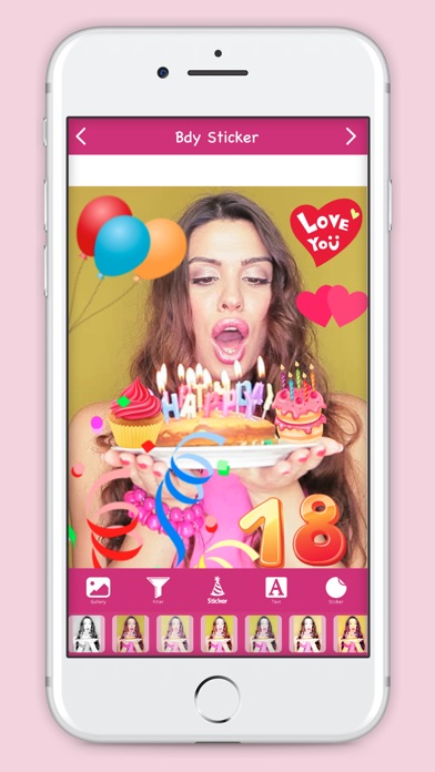 B'day Sticker : Sticker Booth screenshot 2