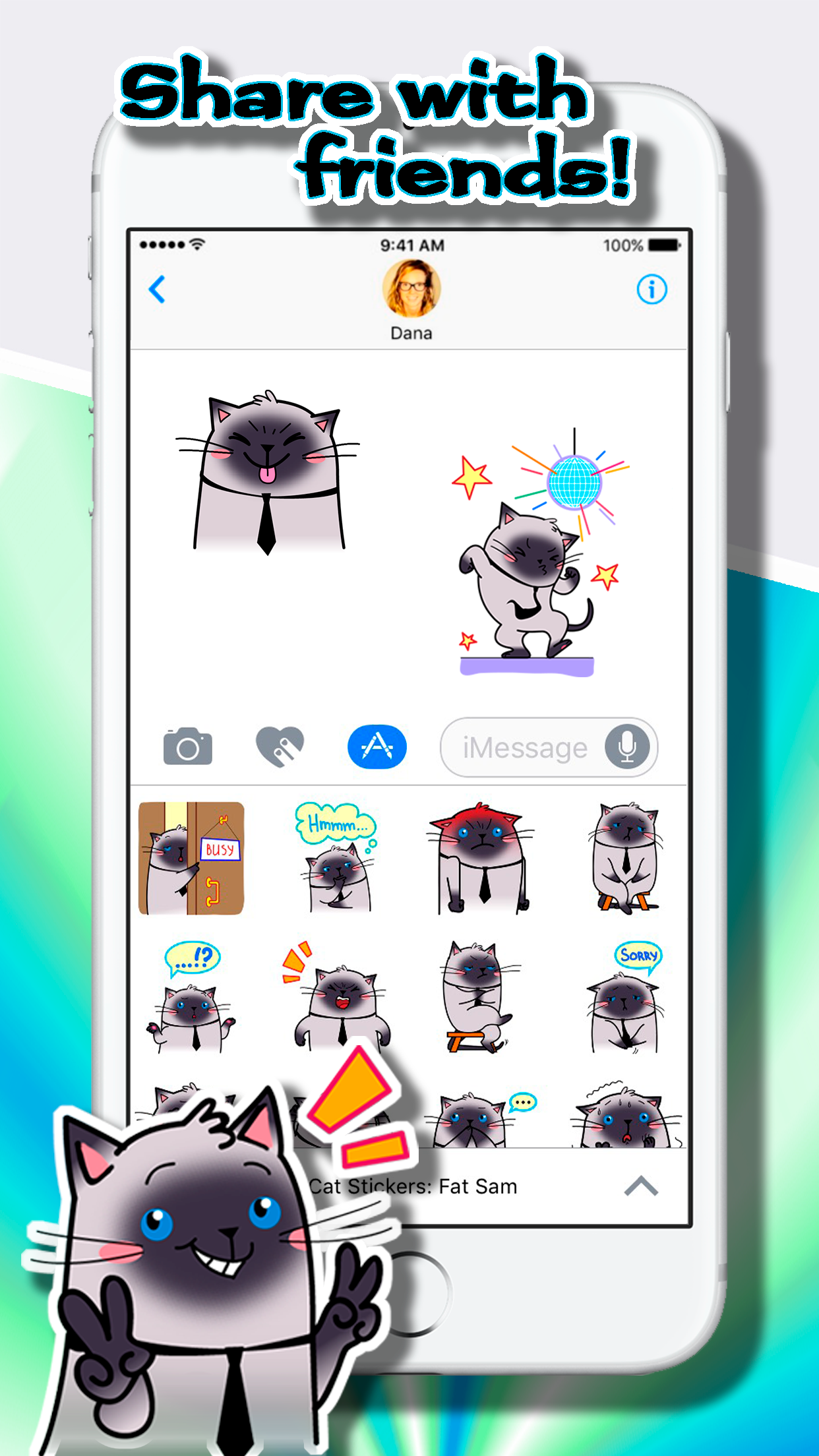 Cat Stickers: Fat Sam