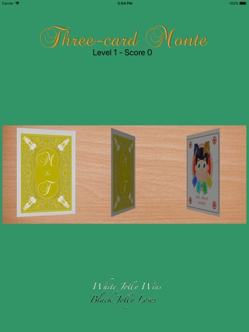 Three-Cards Monte iPad screenshot