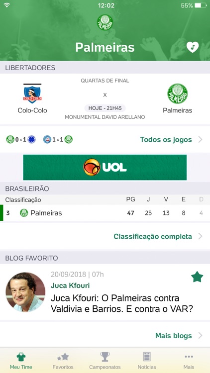 Placar UOL - Futebol 2019