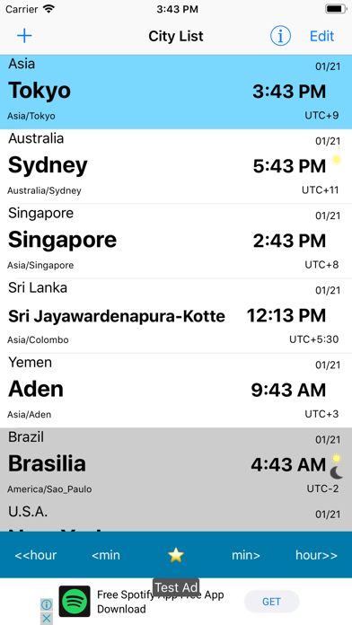 Screenshot #1 pour World Time Difference