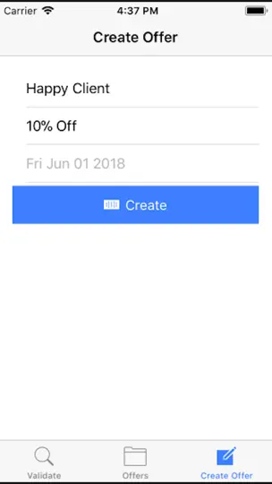 Capture d'écran de Coupon Generator sur iPhone 1