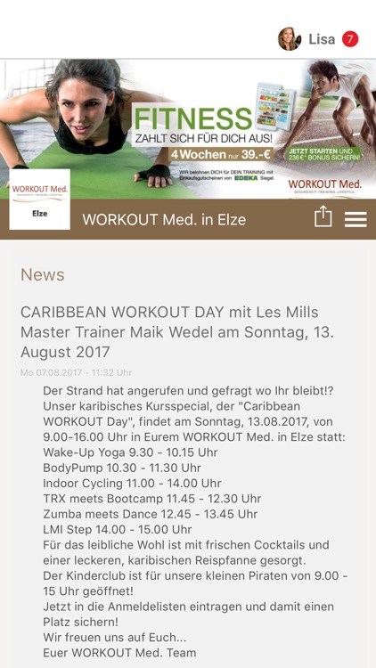 WORKOUT Med. in Elze