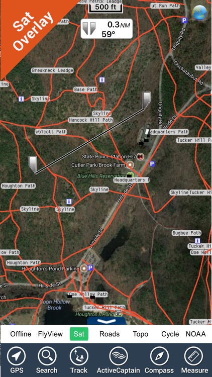 The Blue Hills Reservation GPS Map Navigator
