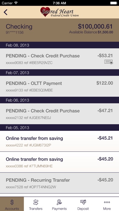 Sacred Heart FCU screenshot 4