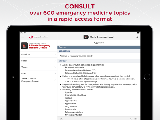 5-Minute Emergency Medicine iPad app afbeelding 1