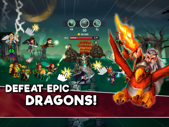 Screenshot #2 for Tap Dragons - Clicker Heroes RPG Game