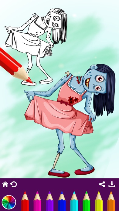 Zombie Coloring Book Pixie Artのおすすめ画像4