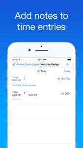 Caato Time Tracker+ screenshot #3 for iPhone