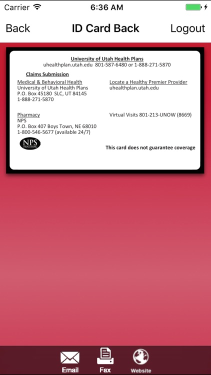 U of Utah Health Plans ID Card screenshot-3