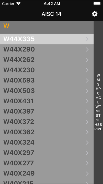 Steel Profiles Screenshot
