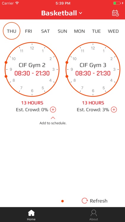 UW Gym Schedule