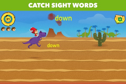 Dino Sight Words: Kindergarten Learning Game screenshot 2