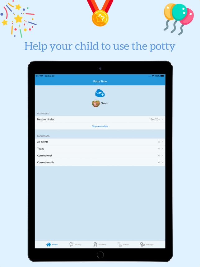 Potty Training Chart App