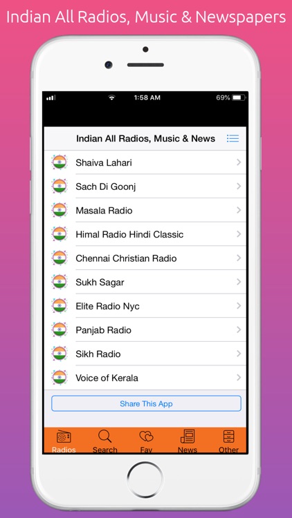 Indian All Radio, Music & News