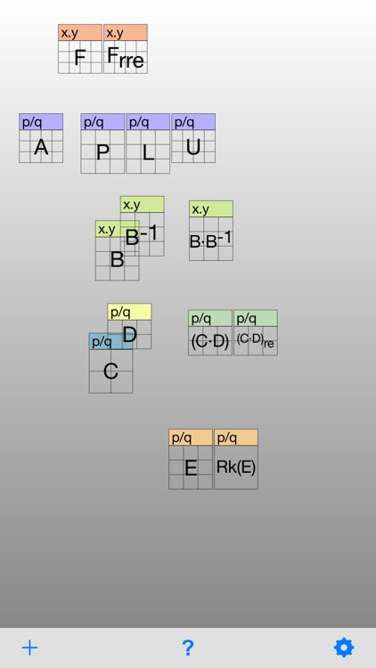 Touch Matrix Algebra