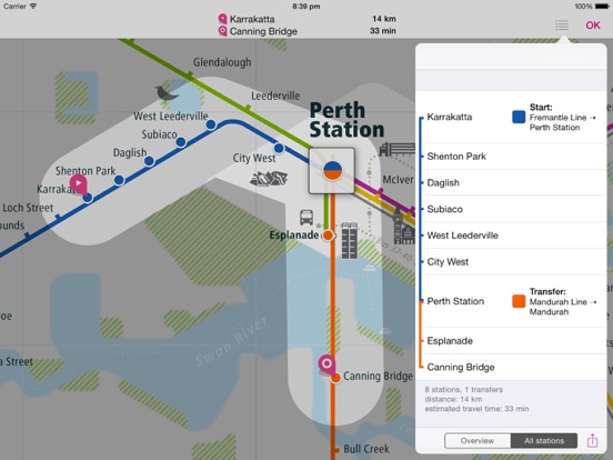 Screenshot #6 pour Perth Rail Map Lite