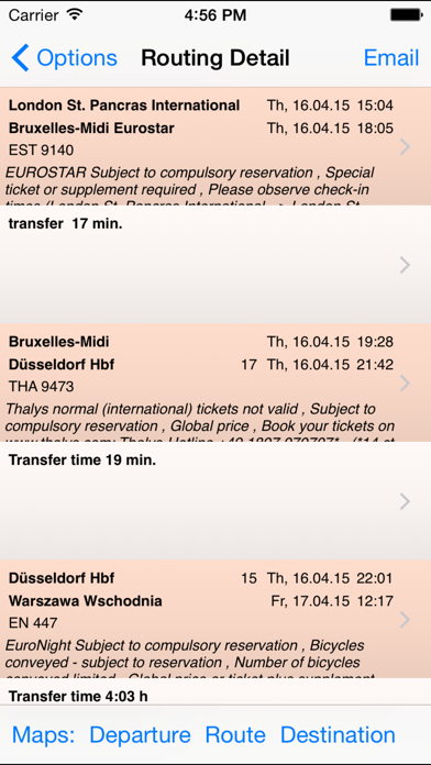 iRail European Rail Timetables Screenshot 2