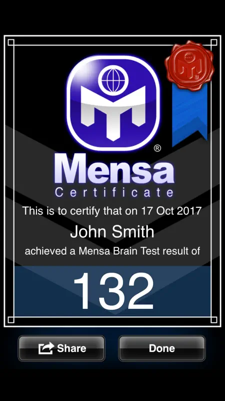 Mensa Brain Test screenshot 5 of 5
