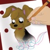 簡単に犬や子犬を描画する方法 - iPadアプリ