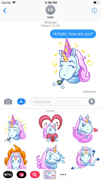 Unicorn Emojis Sticker Pack