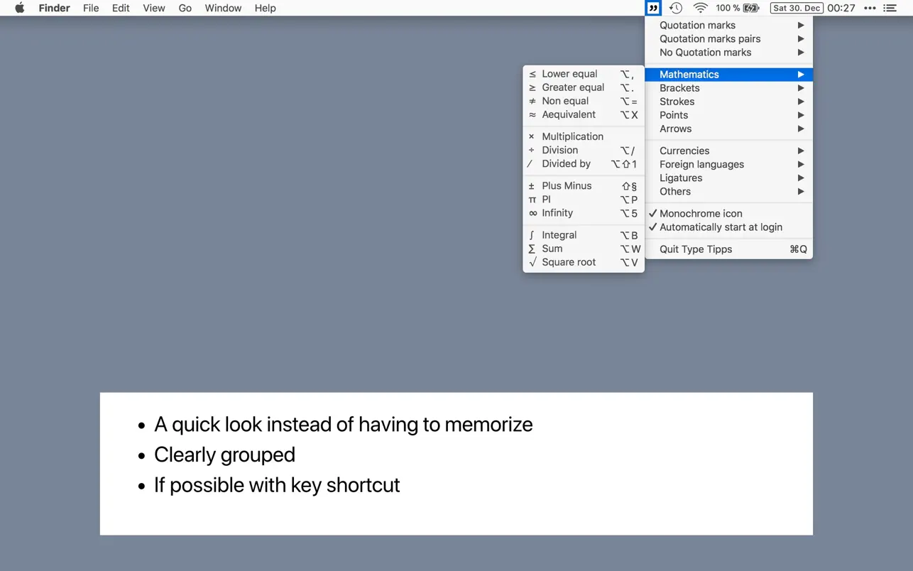#3. Type Tips (macOS) Podle: Ivo Wessel