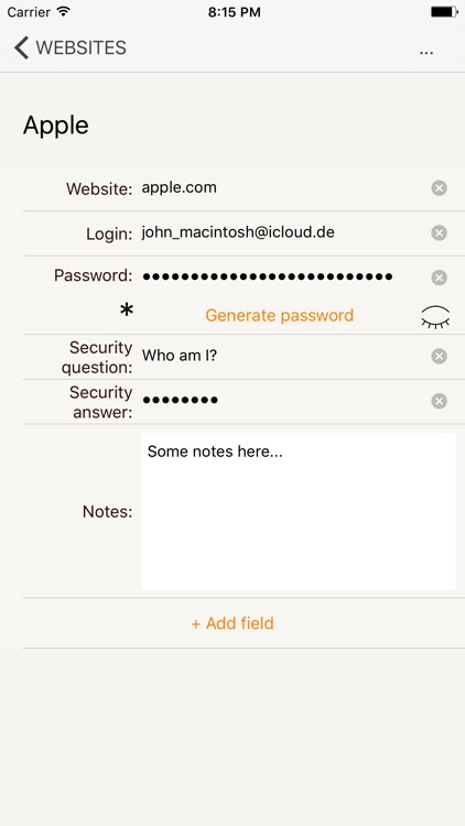 Tresor - password manager