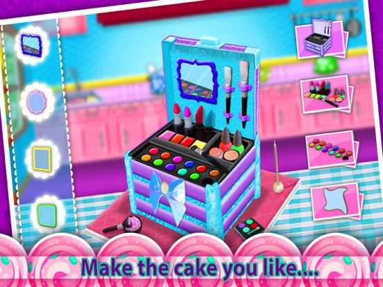 Cosmetic Box Cake Game! Make Edible Beauty Box iPad screenshot